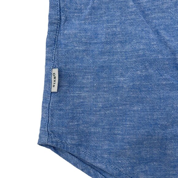 Orvis XL Light Blue Long Sleeve Linen Blend Button-Up Shirt‎ NWT - Picture 8 of 9